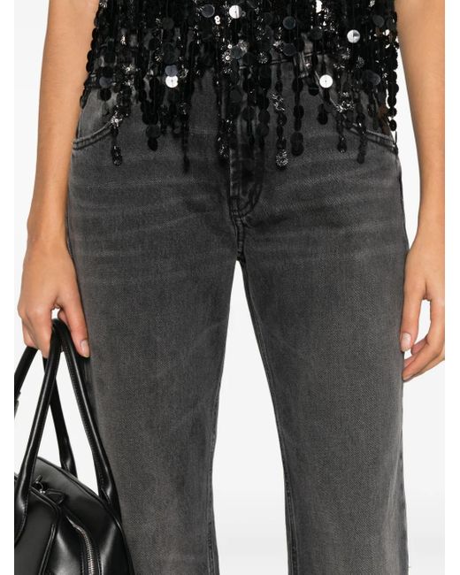Blumarine Gray Five-Pocket Jeans