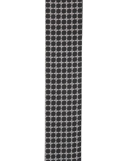 Tagliatore White Geometric-Print Scarf for men
