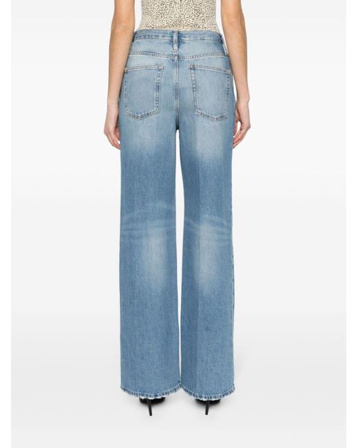 FRAME Blue The 1978 Straight Jeans With High Waist