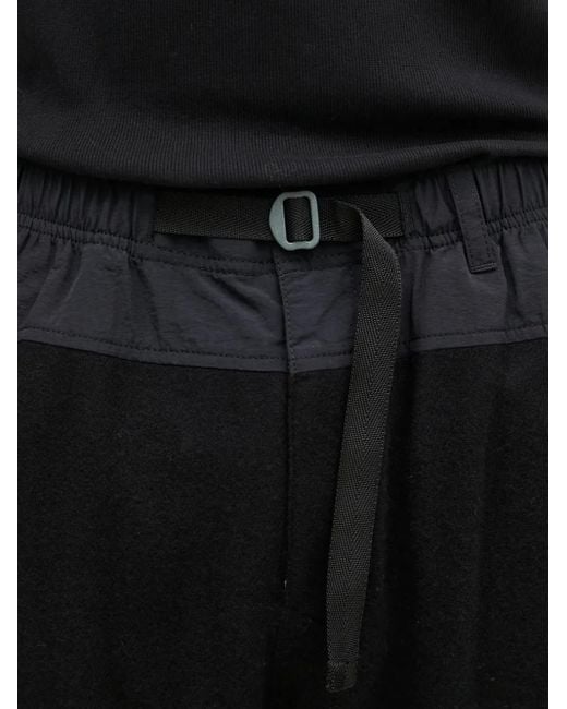 Undercover Black Panelled Drawstring Trousers for men