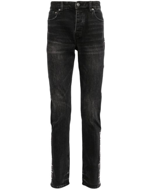 Ksubi Black Studded Straight-leg Jeans for men