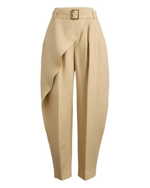 Polo Ralph Lauren Natural Tapered Wrap Trousers