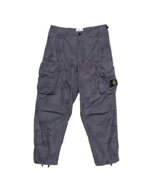 Stone Island Blue Pantalone Loose for men