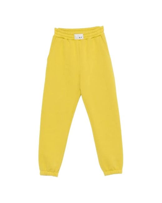 THE M.. Yellow Honey Logo-Patch Track Pants