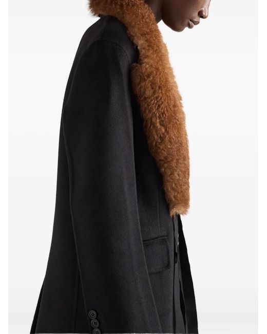 Prada Black Double-Breasted Coat