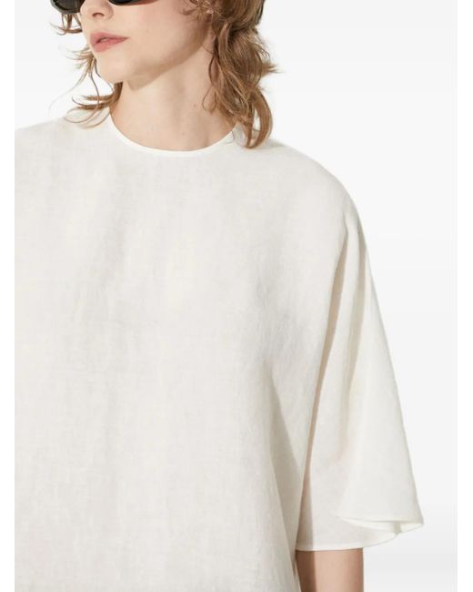 Undercover White Short-Sleeve Blouse