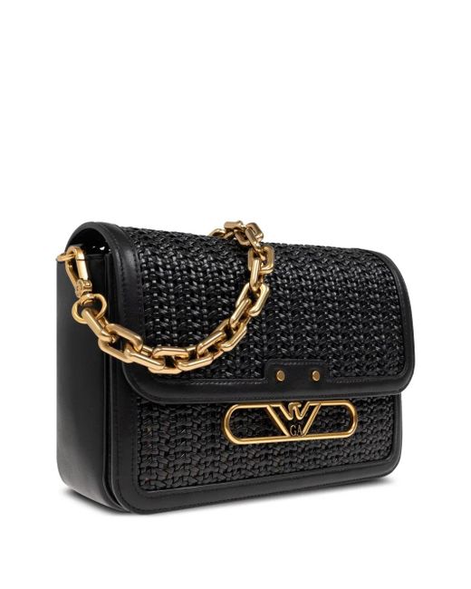 Emporio Armani Black Schultertasche Mit Logo