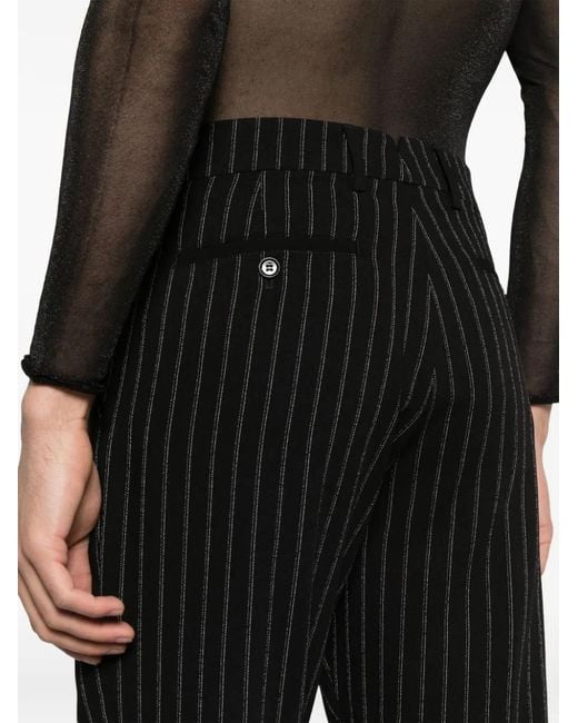 AMI Black Tailored Virgin Wool Trousers for men