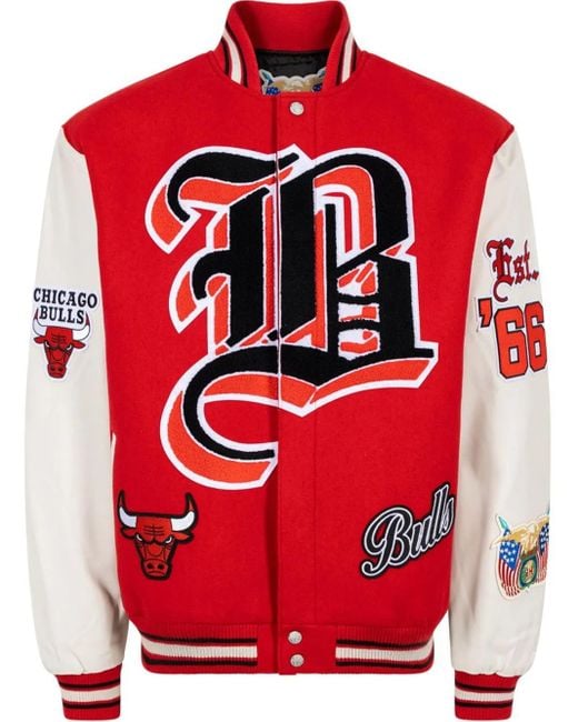 Jeff Hamilton Red X Chicago Bulls Bomber Jacket