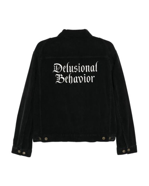 Undercover Black Slogan-Embroidered Jacket for men