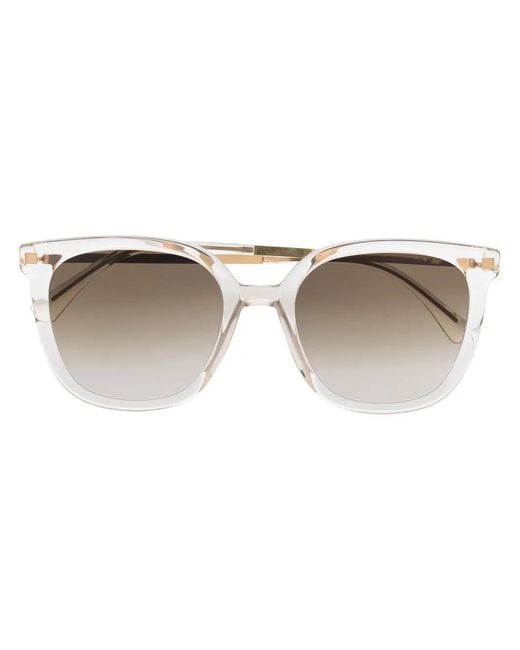Mykita White Transparent Square-Frame Sunglasses