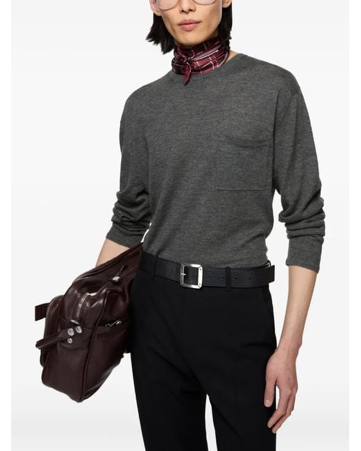 Acne Gray Cashmere Knit Sweater for men