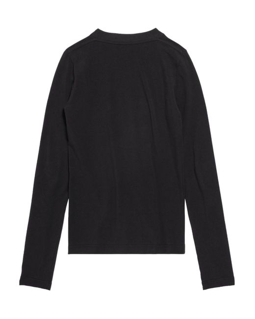 Balenciaga Langarmshirt mit Logo-Etikett in Black für Herren