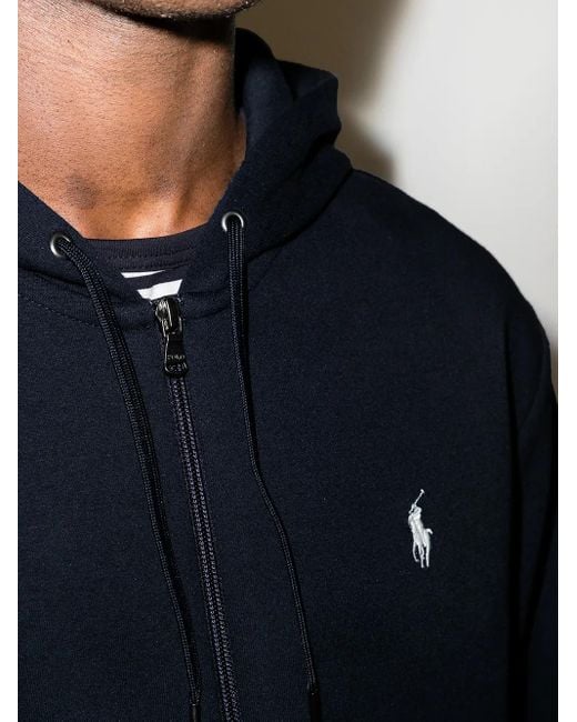 Polo Ralph Lauren Blue Zip-Up Hoodie for men