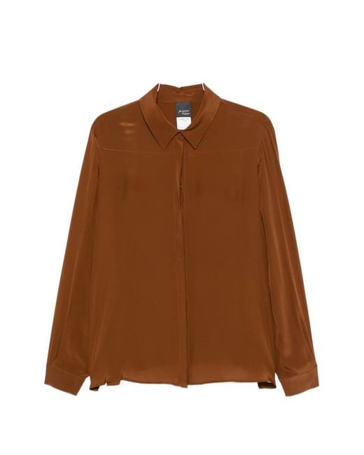 Marina Rinaldi Brown Pmraprile Long-Sleeve Shirt