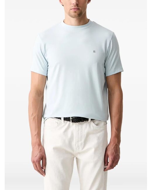 Karl Lagerfeld Blue Logo-Plaque T-Shirt for men