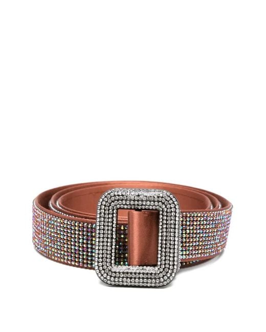 Benedetta Bruzziches Brown Venus Crystal-Embellished Belt