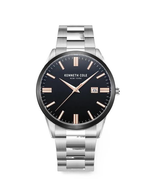 Kenneth Cole Gray Round-Face 42Mm Watch for men