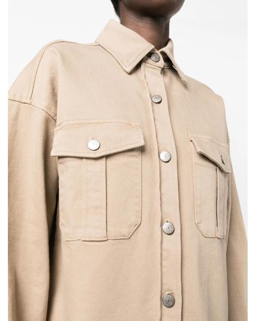 P.A.R.O.S.H. Natural Buttoned Denim Jacket