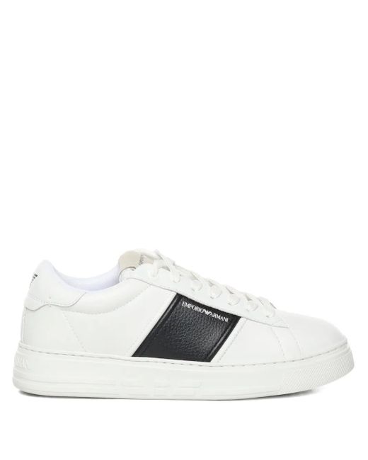 Emporio Armani White Lace-up Sneakers for men
