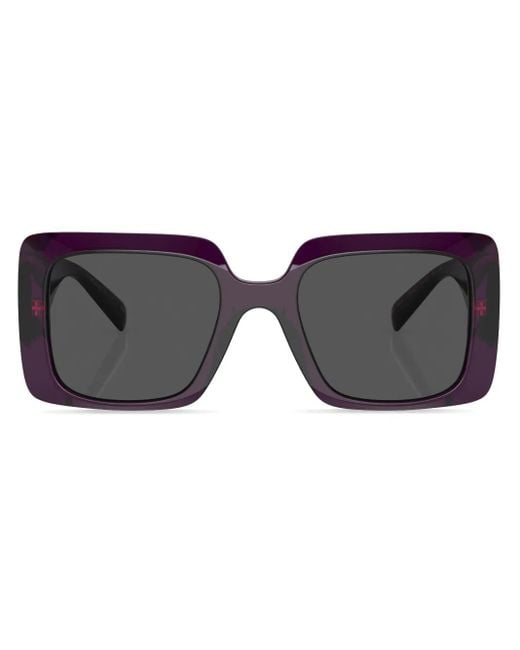 Versace Blue Medusa Stud Square-Frame Sunglasses