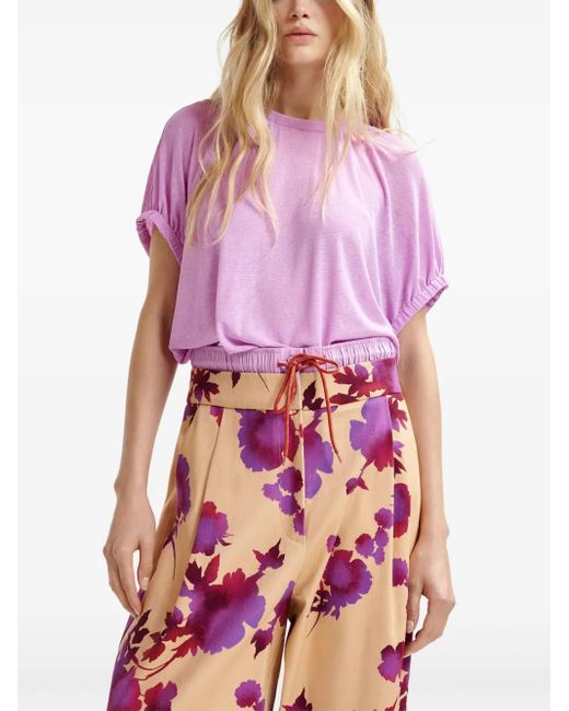 Essentiel Antwerp Red Hip Hose Mit Blumen-Print
