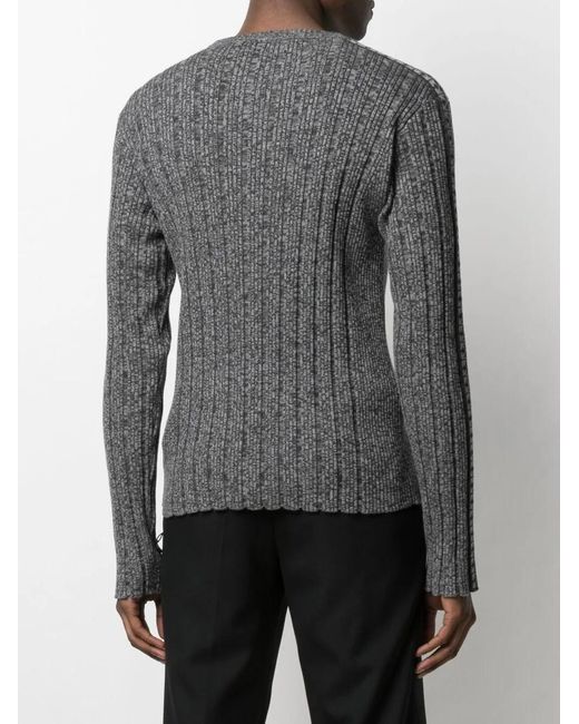 Off-White c/o Virgil Abloh Gray Arrow Band Ribbed Knit Jumper for men