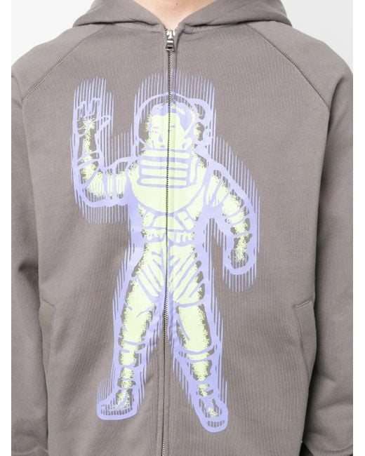 BBCICECREAM Gray Graphic-Print Cotton Hoodie for men