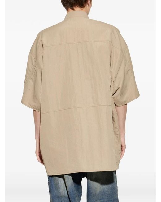 Balenciaga Natural Short-Sleeve Pocket Shirt for men