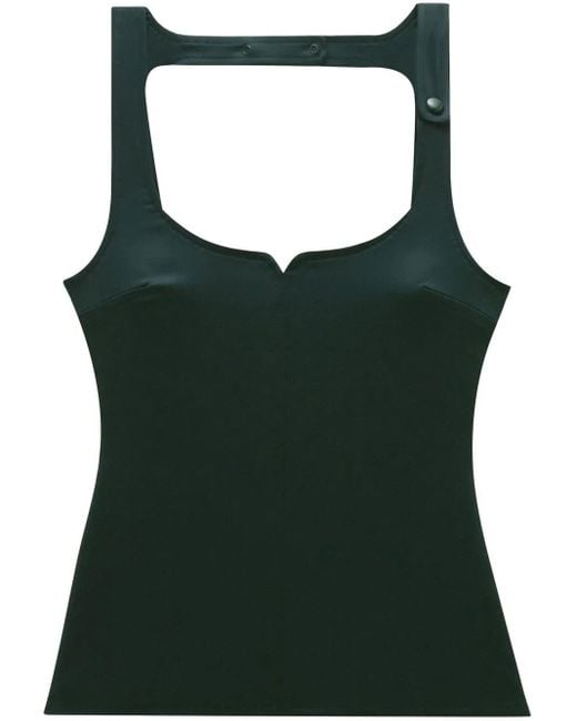 Courreges Satijnen Top in het Green