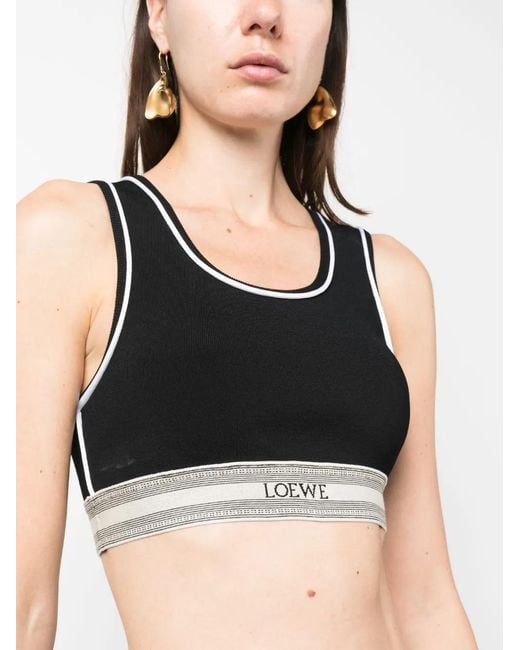 Loewe Cropped Top in het Black
