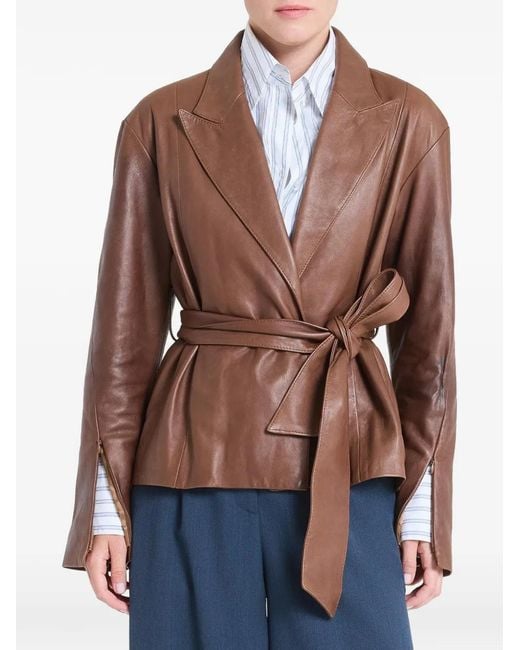 Twp Jack Met Gestrikte Taille in het Brown