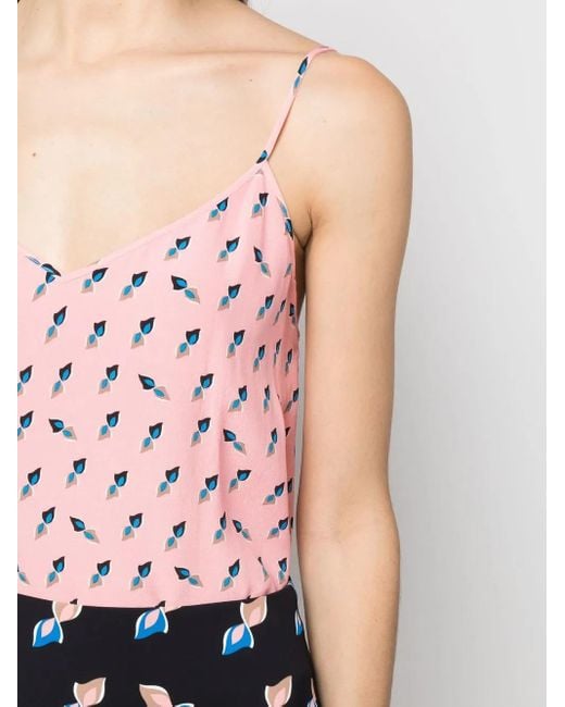 Diane von Furstenberg Pink Graphic-Print Top