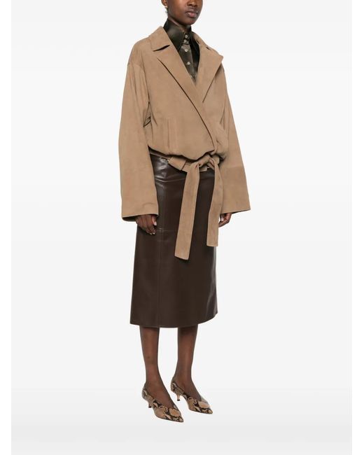 Khaite Natural Alder Belted Jacket