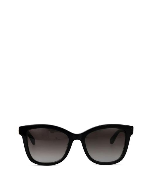 Ferragamo Eyewear Black Gancini Square-Frame Sunglasses