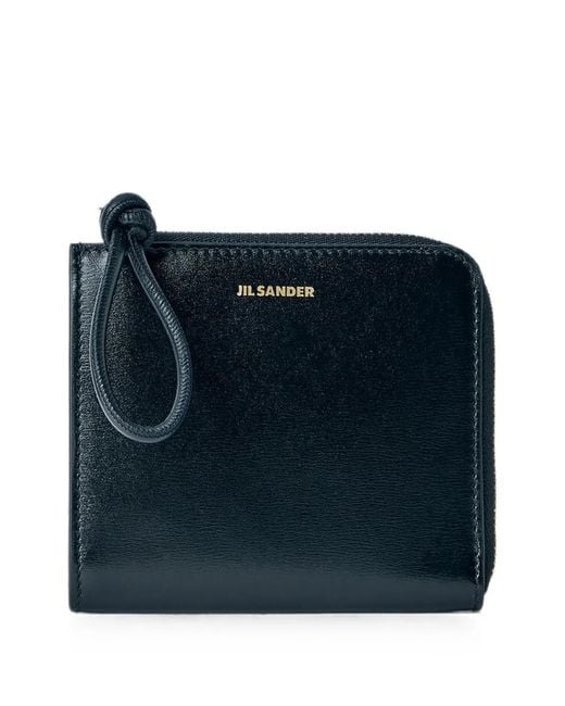Jil Sander Blue Giro Zip-Around Wallet