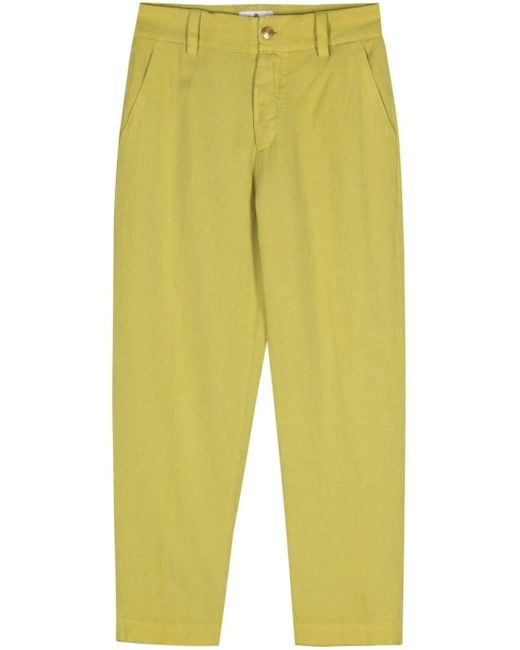 PT Torino Yellow Twill Tapered Trousers