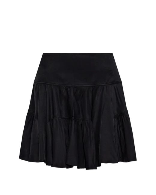 IRO Black Minijupe Amelia À Volants Superposés