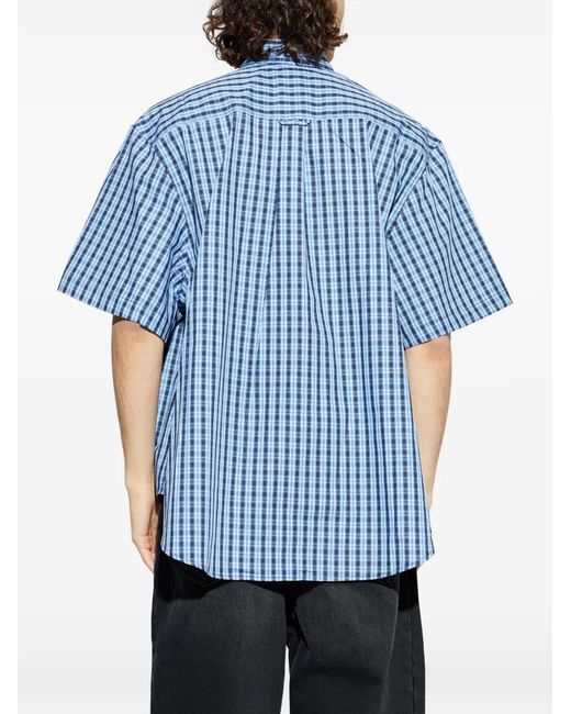 Vetements Blue Check Pocket Shirt for men