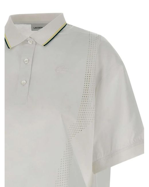 Lacoste Gray Perforated Short-Sleeve Polo Shirt