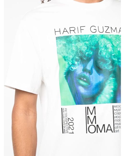 Haculla Blue Georgia Graphic-Print T-Shirt for men