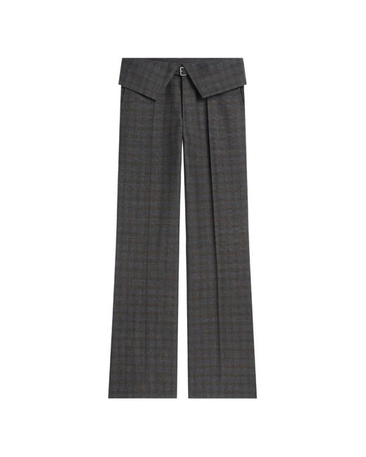 Dries Van Noten Gray Folded Wool Pants for men
