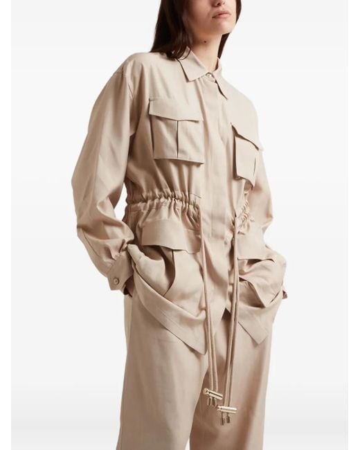 Elie Saab ドローストリング ジャケット Natural