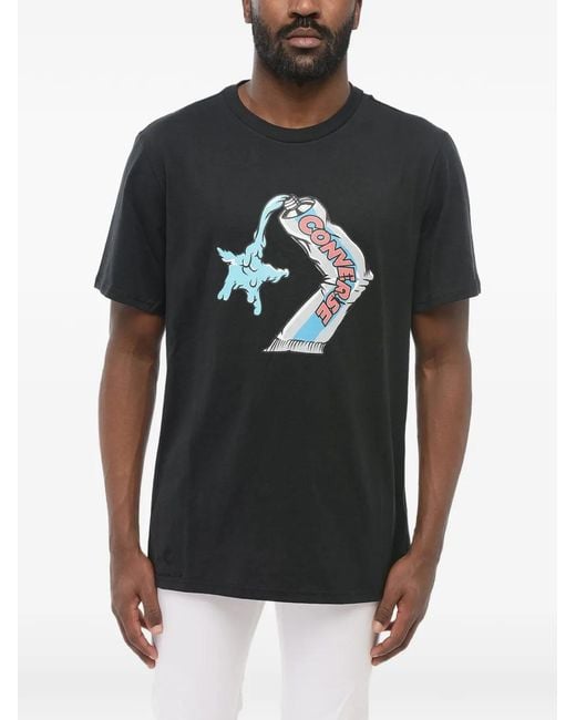 Converse Black Logo-Print Jersey T-Shirt for men