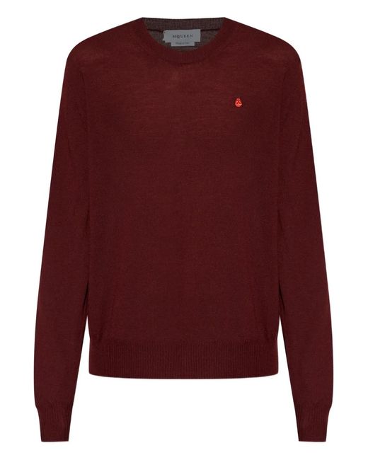 McQueen Logo-Embroidered Sweater for men