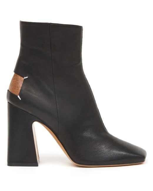 Maison Margiela Black Décortiqué 100Mm Four-Stitch Ankle Boots