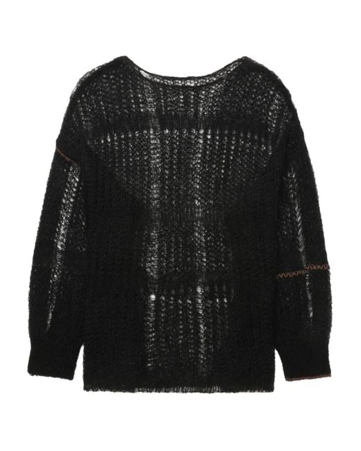 Y's Yohji Yamamoto オープンニット セーター Black