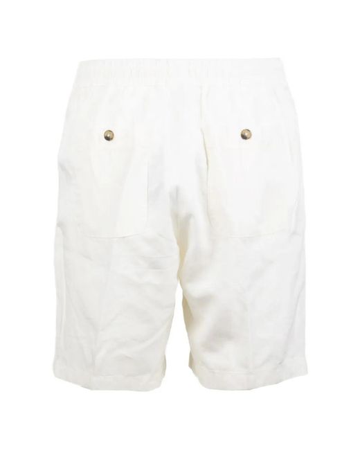 Altea White Drawstring Shorts for men