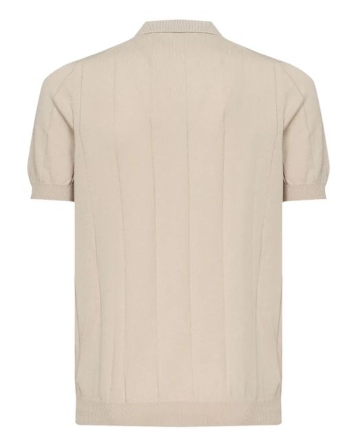 Galiana Natural Ribbed Polo T-Shirt for men
