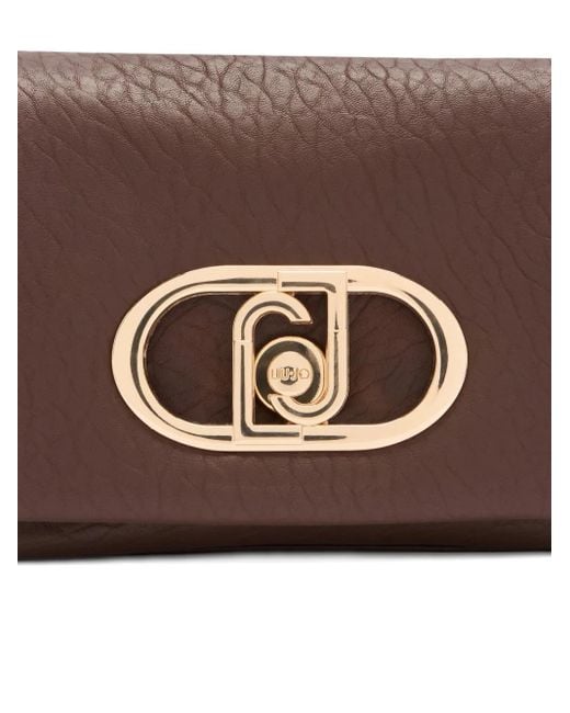 Liu Jo Metallic Small Lapuffy Logo-Plaque Chain-Strap Shoulder Bag